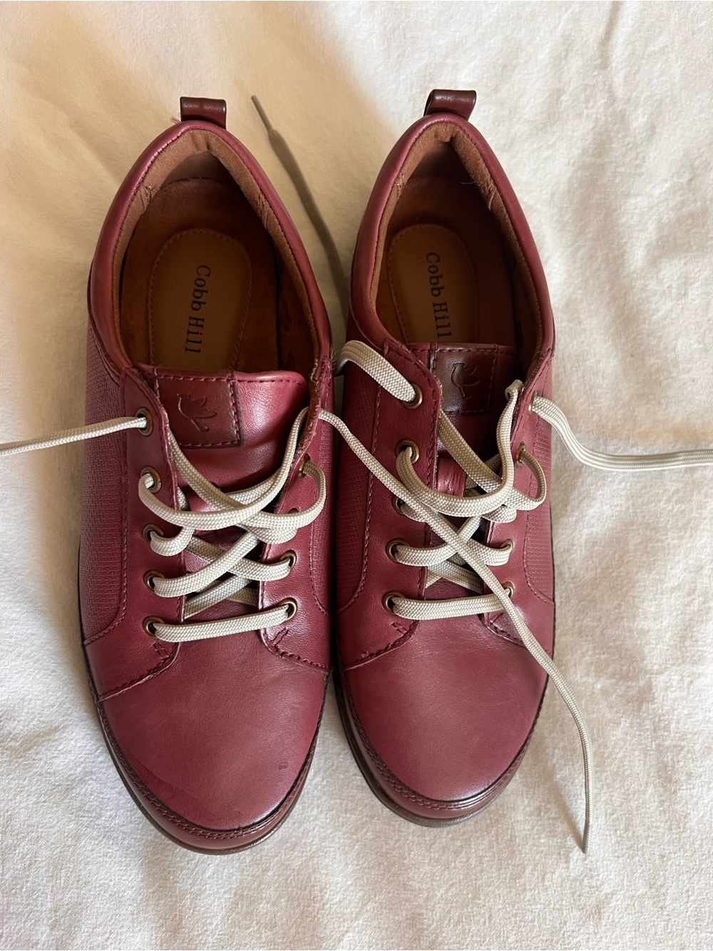 Cobb Hill by New Balance Burgundy Leather Lace-Up Sneakers